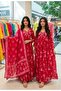 Women Floral Printed with embroidered Alia Cut Anarkali Dress with Dupatta, Premium Mal Mal Cotton - 4