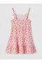Original Square Collar Printed Girls' Crinkle Dress - 3