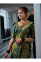 Green Lichi Silk Saree - MAF3092 | Green - 4