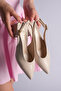 Beige Wrinkled Kugan Meyten Heeled Shoes 3 cm - 6