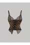 Leopard Pattern Front Twist Thin Strap Crop Top Alaçatı Style Stylish and Comfortable - 2