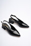 Black Wrinkled Patent Leather Meyten Heeled Shoes 3 cm