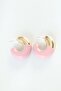 Ccb Dried Rose Gold Double Color Earrings - 2