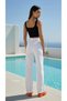 Palazzo Jeans 90's White Lycra Super High Waist Wide Leg Loose Jeans Palazzo Trousers - 5