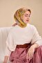 Twill Silk Scarf Art Pattern Pale Orange 90X90 - 3