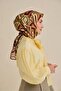 Twill Silk Scarf Bohemian Atlas Pattern Beige 90X90 - 4