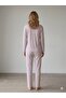 Summer Lycra Women's Buttoned Combed Cotton Viscose Pajama Set - 5