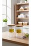 Oval Detergent Jar with Wooden Lid for Colored and White Clothes Storage Container 2.3Liter - 4