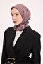 Viscose Velora Scarf Four Seasons Antique Motif Pattern Dark Gray 90X90 - 3