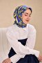 وشاح حرير تويل سيرينيت ساكس 90x90 - 4