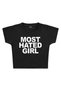 Most Hated Girl Printed Crop T-Shirt