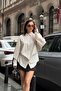 Women's Beige Oversize Modal Shirt – Minimal Elegance Mlb178