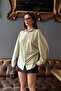 Women's Khaki Oversize Modal Shirt – Minimal Elegance Mlb178 - 5