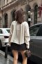 Women's Beige Oversize Modal Shirt – Minimal Elegance Mlb178 - 5