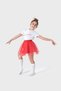 Girl's April 23Rd Costume - White Ataturk Signature T-Shirt and Red Tutu Skirt Set - 6