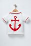 100% Cotton Short Sleeve Buttoned Summer Sailor Anchor Baby Boy Pajama Set - 2