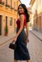 Women's Burgundy Sleeveless Turtleneck Basic Blouse - 5