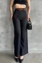 Women's Black Belted Linen Stylish Casual Summer Trousers L26-Bcdf-241103 - 2