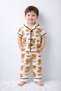 100% Cotton Short Sleeve Buttoned Summer Girls Boys Unisex Sweet Dog Pattern Baby Kids Pajama Set - 4