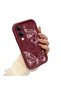 Vivo Y04/Y19/Y29S Compatible Claret Red Butterfly Silicone Case with Camera Protection, Shock Absorbing, Comfortable Grip - 2