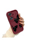 Oppo A60 Compatible Claret Red Butterfly Silicone Case with Camera Protection, Shock Absorption, Comfortable Grip - 2
