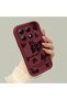 Mi 14t Compatible Claret Red Butterfly Silicone Case with Camera Protection, Shock Absorption, Comfortable Grip