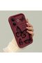 Vivo V60 Lite 4G/5G Compatible Claret Red Butterfly Silicone Case with Camera Protection, Shock Absorption, Comfortable Grip