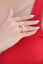 Stylish Zircon Stone Baguette Gold Color Women's Ring Teachers Mothers Valentine's Day Gift - 2