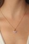 Stylish Gold Lilac Color Butterfly Figure Women's Necklace Teachers Mothers Valentine's Day Gift