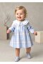 Organic Cotton Blue Plaid Spring Baby Girl Dress