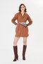 Premium Lycra Brown Shirt Dress – Cotton-Pocketed, Non-See-Through, Oversized Design - 9