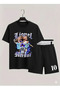 Lionel "The Goat" Messi Printed 100% Cotton Crewneck Children's T-Shirt-Shorts Two-Piece Set