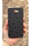 Samsung Galaxy J7 Prime Compatible Mini Black Star Patterned Silicone Shock Absorbing Rubber Case - 2