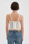 Women's Front Lace Detailed Design Crop Corset - 3