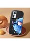 Mi 12 Lite Compatible Anti-Impact Camera Protected Patterned Printed Black Silicone Case - 3