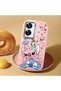 Realme C55 Compatible Shock-Absorbing Camera Protected Pink Silicone Patterned Case - 2
