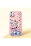 iPhone X/Xs Compatible Shock-Absorbing Camera Protected Pink Silicone Patterned Case