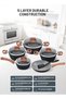 Chef Master 10 Piece Non stick Cookware Set With 5 Layer Granite Coating pots and pan set (B - 6