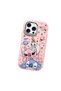 iPhone 16 Pro Max Compatible Shock-Absorbing Camera Protected Pink Silicone Patterned Case - 3
