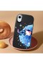 حافظة سيليكون سوداء متوافقة مع هاتف iPhone XR ومضادة للصدمات وواقية للكاميرا منقوش مطبوع - 3