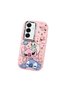 Pink Silicone Patterned Case with Shock Absorbing Camera Protection Compatible with Samsung Galaxy S25 - 3