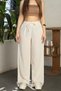 Women's High Waist Linen Blend Palazzo Loose Trousers - 2