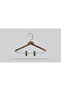 Wooden (Black Nickel Hook) Latch Shirt, Skirt Hanger Walnut Color 12 Pieces - 4