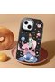 iPhone 15 Compatible Shock-Absorbing Camera Protected Black Silicone Patterned Case - 3