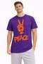 Unisex Oversize T-Shirt Peace Printed 100% Cotton Comfortable Fit Casual T-Shirt