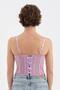 Women's Front Lace Detailed Design Crop Corset - 3