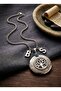 Lettered Life Tree Steel Medallion Necklace - 6