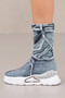 Women's Denim Long Boots with Orthopedic Soles Summer Metal Detail Boots - 5