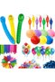 519 Pieces Mixed Bulk Balloons Full Pack Balloons 519 Pieces Sausage Water Tirtil Punch Printed Metallic Balloons