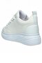 Mdl White Lace-Up Linen Women's Sneakers - 3
